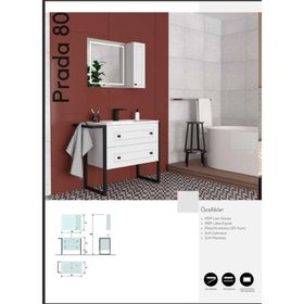 Evros Prada 80 cm Banyo Dolabı