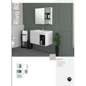 Evros Riva 80 cm Banyo Dolabı