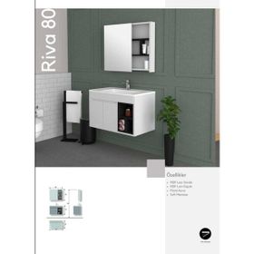 Evros Riva 80 cm Banyo Dolabı