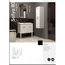 Evros Sofya 80 cm Banyo Dolabı