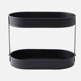 Evstyle 2 Katlı Siyah 32.5x19 cm Oval Organizer