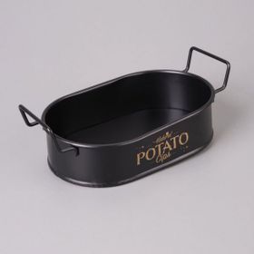 Evstyle 21x13 cm Mini Oval Patates ve Cips Sunumluk