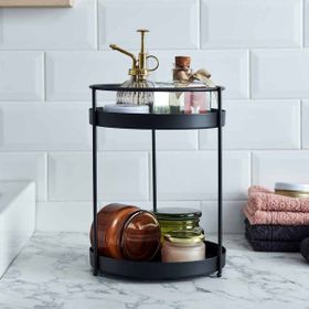 Evstyle 22.5x30 cm Siyah 2 Katlı Yuvarlak Organizer