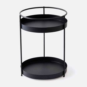 Evstyle 22.5x30 cm Siyah 2 Katlı Yuvarlak Organizer