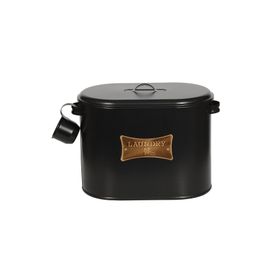 Evstyle Siyah 12 lt Metal Bölmeli Deterjan Kutusu