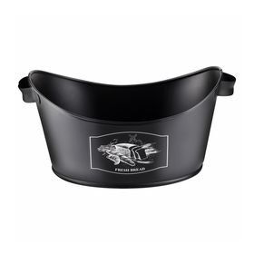 Evstyle Siyah Metal Kayık Ekmeklik