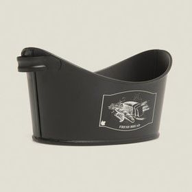 Evstyle Siyah Metal Kayık Ekmeklik