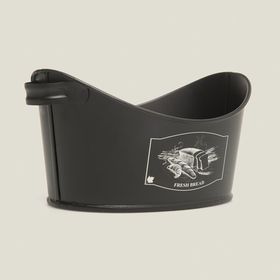Evstyle Siyah Metal Kayık Ekmeklik
