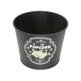Evstyle Siyah Metal Popcorn Kovası