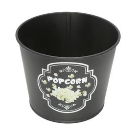 Evstyle Siyah Metal Popcorn Kovası