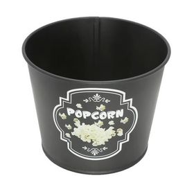 Evstyle Siyah Metal Popcorn Kovası