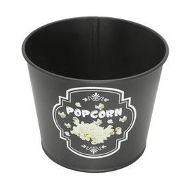 Evstyle Siyah Metal Popcorn Kovası