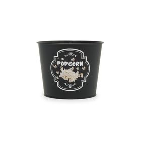 Evstyle Siyah Metal Popcorn Kovası