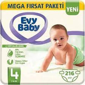 Evy Baby No:4 Maxi 216 Adet Bebek Bezi