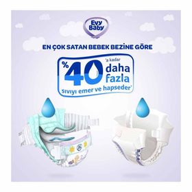 Evy Baby No:6 XLarge 224 Adet Bebek Bezi