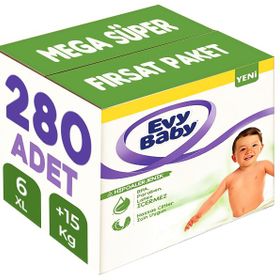 Evy Baby No:6 XLarge 280 Adet Bebek Bezi