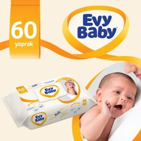 Evy Baby Soft 60 Yaprak Islak Havlu