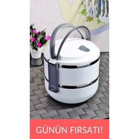 EW's Kitchenware 2'li Çelik Sefer Tası Yemek Termosu Saklama Kabı Termosu