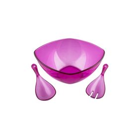 EW's Kitchenware 5509 Pembe Akrilik Kare Salata Kasesi