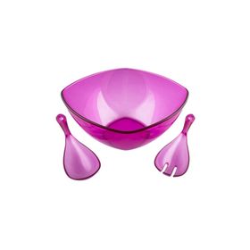 EW's Kitchenware 5509 Pembe Akrilik Kare Salata Kasesi