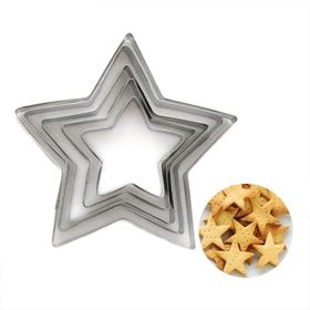 EW's Kitchenware Metal Yıldız 5 Parça Kurabiye Kalıbı
