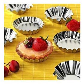 EW's Kitchenware Paslanmaz 6 Adet Çelik Metal Kek Kalıbı