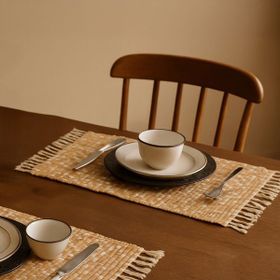 Excellent Houseware 45x35 cm Bej Püsküllü Amerikan Servis