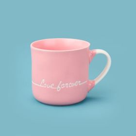 Excellent Houseware Love Forever Pembe 320 ml Porselen Kupa