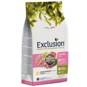 Exclusion 3 kg Monoprotein Tavuklu ve Narlı Düşük Tahıllı Orta Irk Yavru Köpek Maması