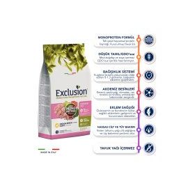Exclusion 3 kg Monoprotein Tavuklu ve Narlı Düşük Tahıllı Orta Irk Yavru Köpek Maması