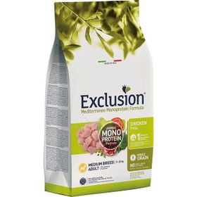 Exclusion 3 kg Monoprotein Tavuklu ve Narlı Düşük Tahıllı Orta Irk Yetişkin Köpek Maması