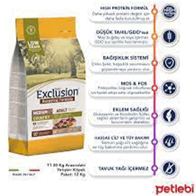 Exclusion Ancestral Formula Düşük Tahıllı 12 Kg Büyük Irk Yetişkin Köpek Maması