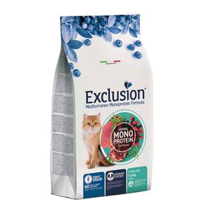 Exclusion Düşük Tahıllı Monoprotein Ton Balıklı Kısırlaştırılmış 1500 gr Kedi Maması