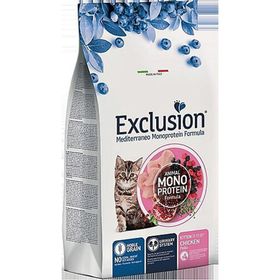 Exclusion Mediterraneo Monoprotein Düşük Tahıllı Tavuklu ve Narlı 12 kg Kısırlaştırılmış Kedi Maması
