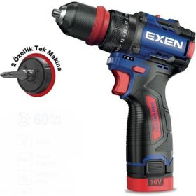 EXEN EN 162 DS 16 V 2x2 Ah Akülü Darbeli Şarjlı Matkap