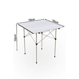 Exent 70x70 cm Alüminyum Katlanır Kamp Masası