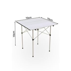 Exent 70x70 cm Alüminyum Katlanır Kamp Masası