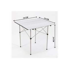 Exent 70x70 cm Alüminyum Katlanır Kamp Masası