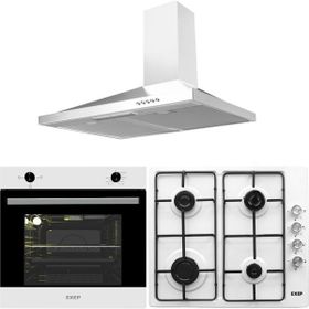 Exep Basic ED400 - EO330 - EF200 Beyaz 3'lü Ankastre Set