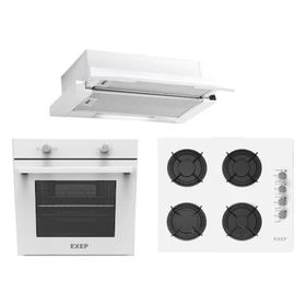 Exep Mio EF-200 - EO-320 - E4E Beyaz 3'lü Ankastre Set