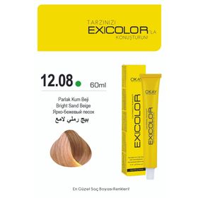 Exicolor 12.08 Parlak Kum Beji 60 ml Saç Boyası