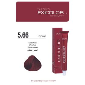 Exicolor 5.66 Şarap Kızılı 60 ml Saç Boyası