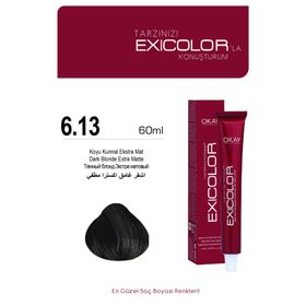 Exicolor 6.13 Koyu Kumral 60 ml Extra Mat Tüp Saç Boyası
