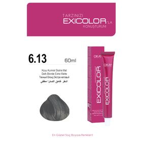 Exicolor 6.13 Koyu Kumral 60 ml Extra Mat Tüp Saç Boyası