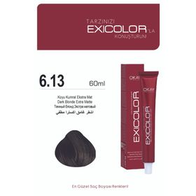 Exicolor 6.13 Koyu Kumral 60 ml Extra Mat Tüp Saç Boyası