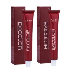 Exicolor 6.75 Koyu Kumral Kahve Akaju 2x60 ml Saç Boyası