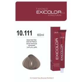 Exicolor 60 ml 10.111 Ekstra Küllü Pilatin Tüp Saç Boyası