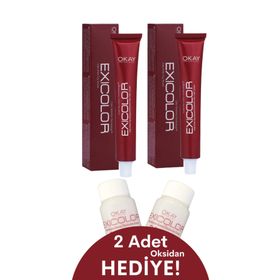 Exicolor 60 ml 8.7 Karamel 2 Adet Oksidan 4'lü Krem Saç Boyası