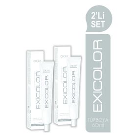 Exicolor 60 ml Lila Gümüş 2 Adet Oksidan 4'lü Krem Saç Boyası