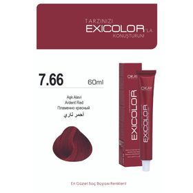 Exicolor 7.66 Aşk Alevi 60 ml Saç Boyası